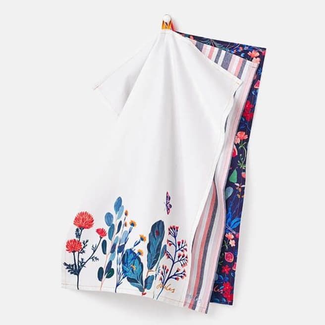 Joules Set of 3 Country Cottage Tea Towels
