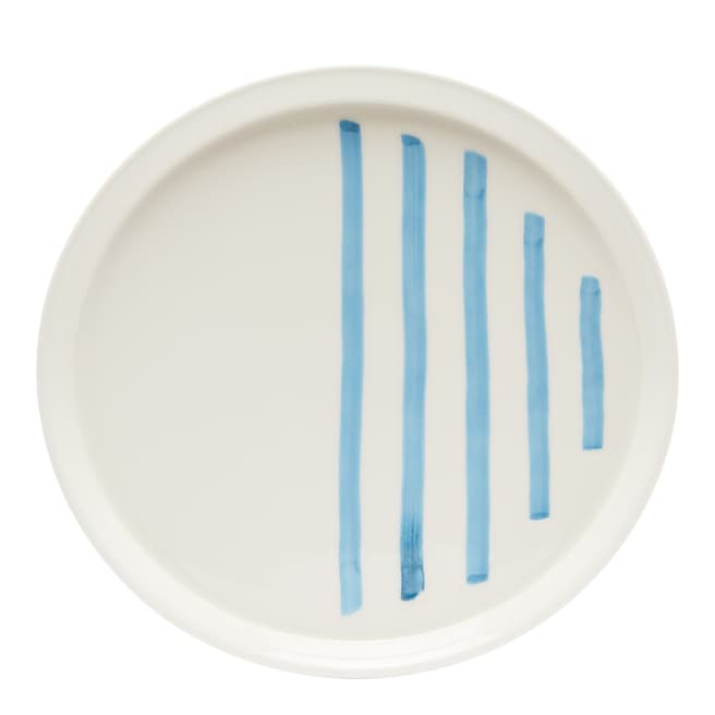 Joules Set of 4 Blue Stripe Dinnerplates