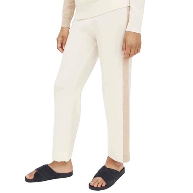 Chinti and Parker Beige/Cream Cropped Cashmere Trouser