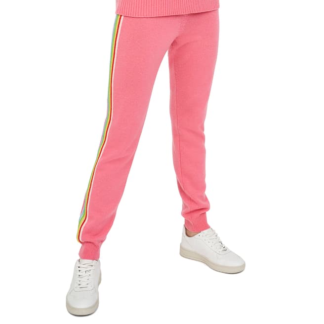 Chinti and Parker Pink Multi Stripe Cashmere Blend Jogger