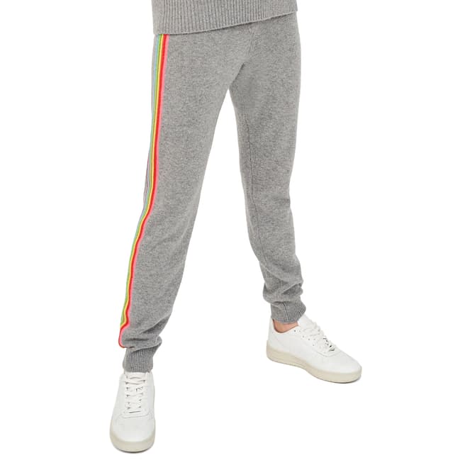 Chinti and Parker Grey Multi Stripe Wool/Cashmere Blend Jogger