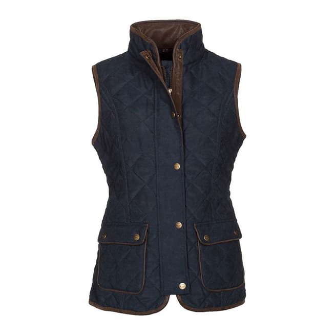 Baleno Navy Quilted Gilet