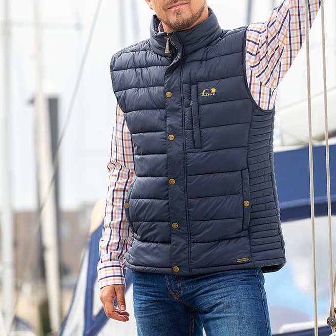 Baleno Navy Quilted Lightweight Gilet