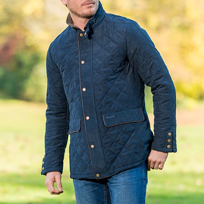 Baleno Navy Quilted Lightweight Jacket