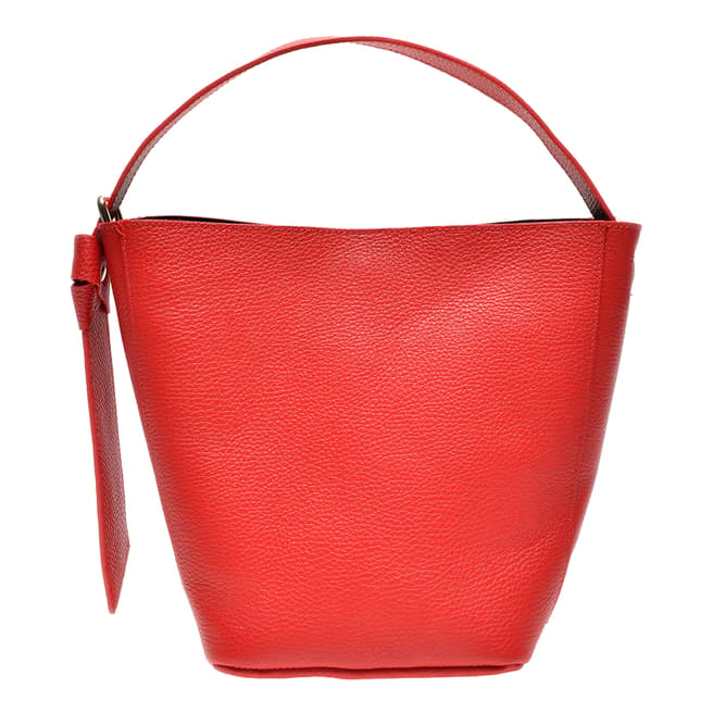 Luisa Vannini Red Leather Shoulder Bag