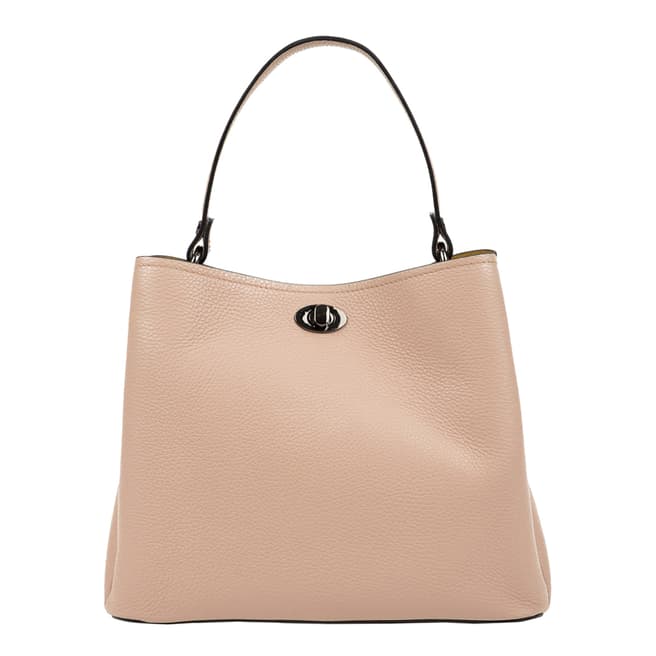 Luisa Vannini Pink Leather Top Handle Bag