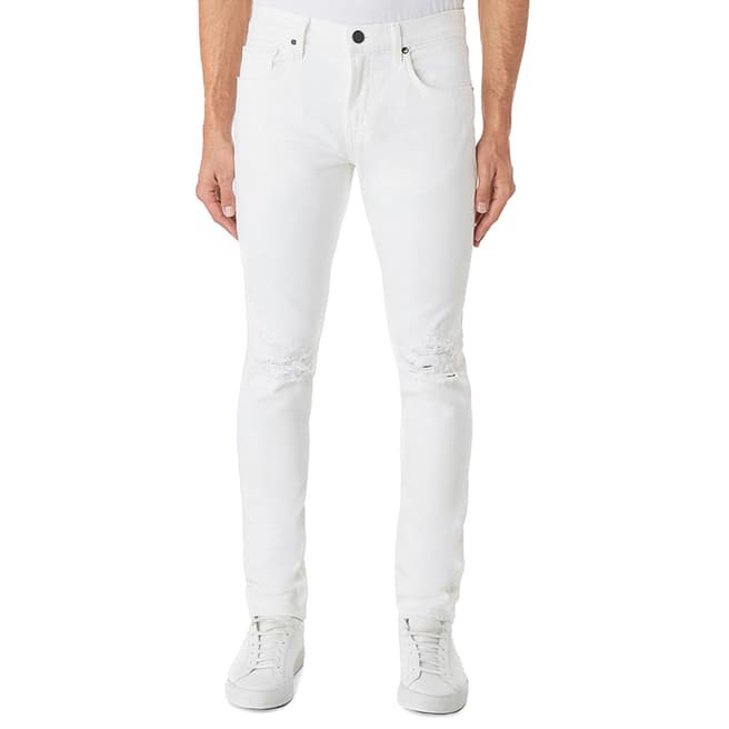 J Brand White Mick Skinny Fit Stretch Jeans