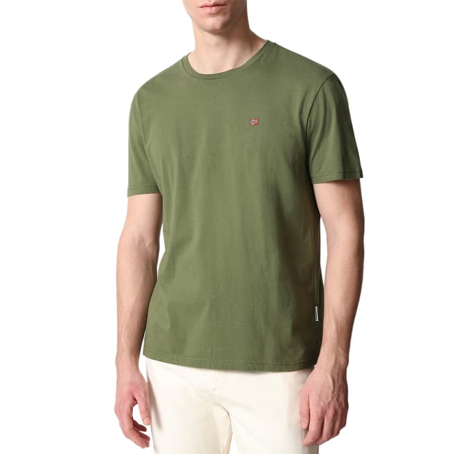 Napapijri Green Cotton Logo T-Shirt