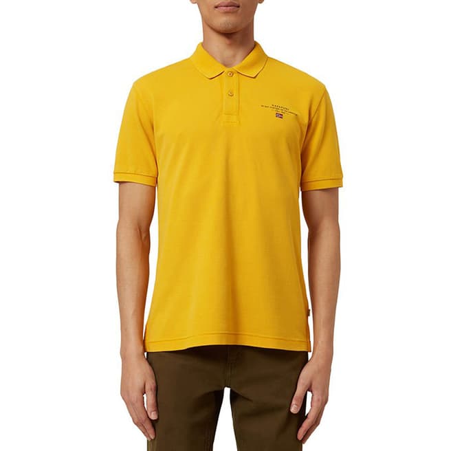 Napapijri Yellow Cotton Polo Shirt