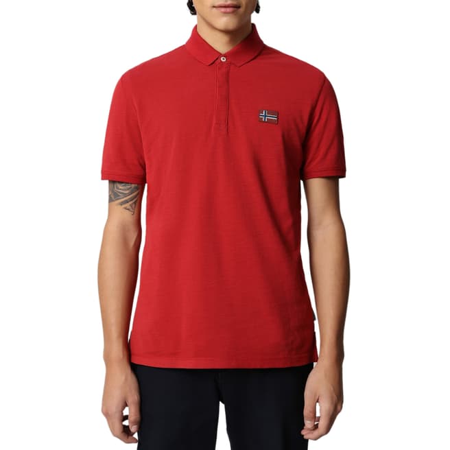 Napapijri Red Cotton Polo Shirt