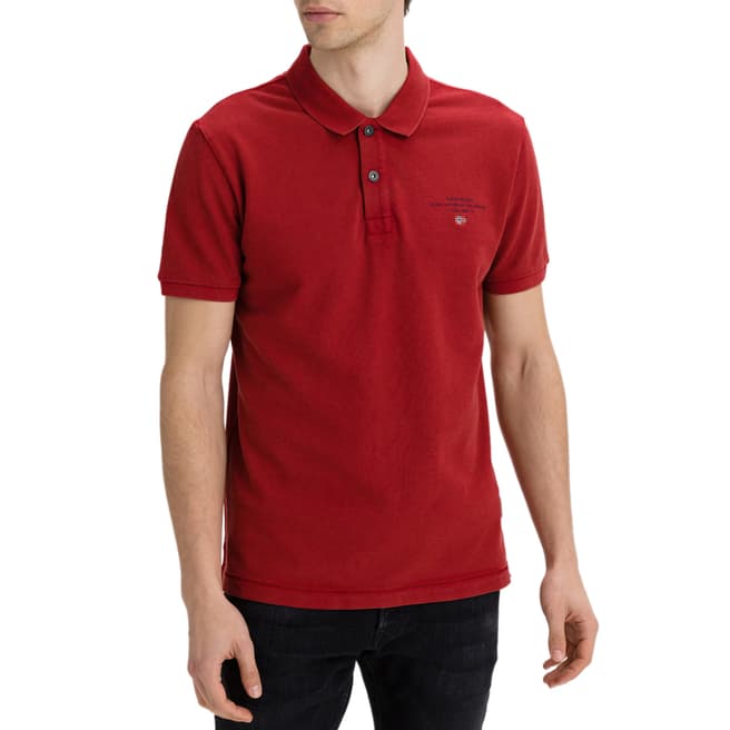 Napapijri Red Cotton Polo Shirt