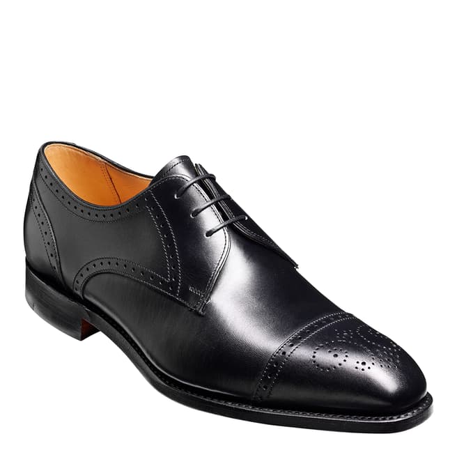 Barker Black Leather Laycock Oxford Shoes