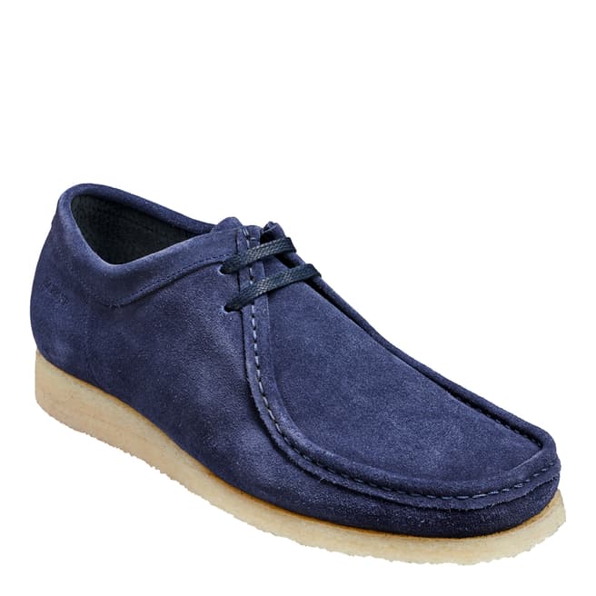 Barker Navy Suede Alexander Casual Shoes F Fit