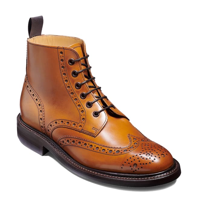Barker Tan Leather Cambridge Brogue Boots