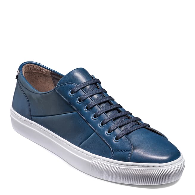 Barker Navy Leather Archie Casual Shoes