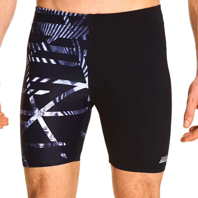 Zoggs Black Equation Mid Jammer Swimshorts