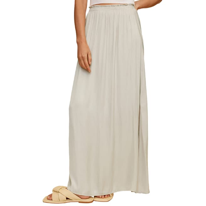 Mango Light/Pastel Grey Elastic Waist Skirt