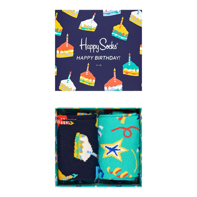 Happy Socks Cake Pack Birthday 2-Pack Socks Gift Set