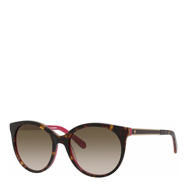 Kate Spade Brown Pink Amaya Round Sunglasses