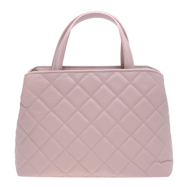 Roberta M Pink Leather Top Handle Bag