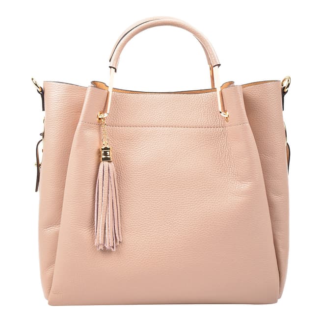 Carla Ferreri Pink Leather Top Handle Bag