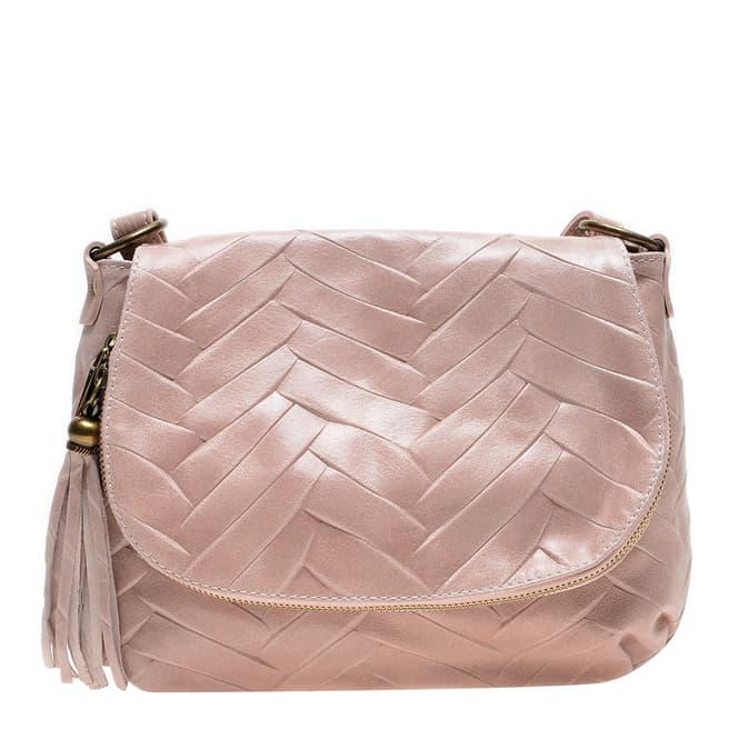 Isabella Rhea Pink Leather Crossbody Bag