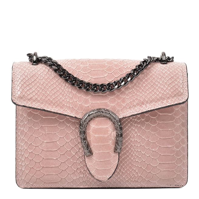 Renata Corsi Pink Leather Shoulder/Crossbody Bag