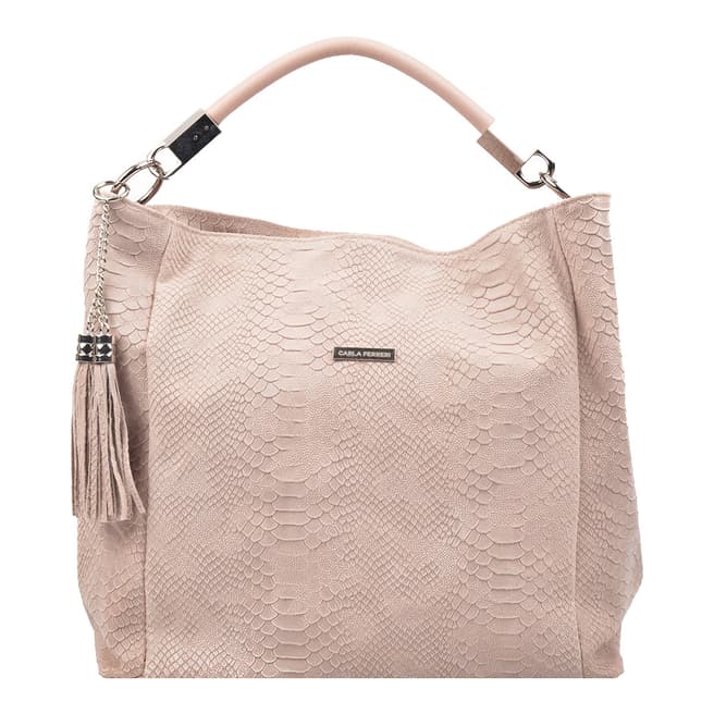 Carla Ferreri Pink Leather Shoulder Bag