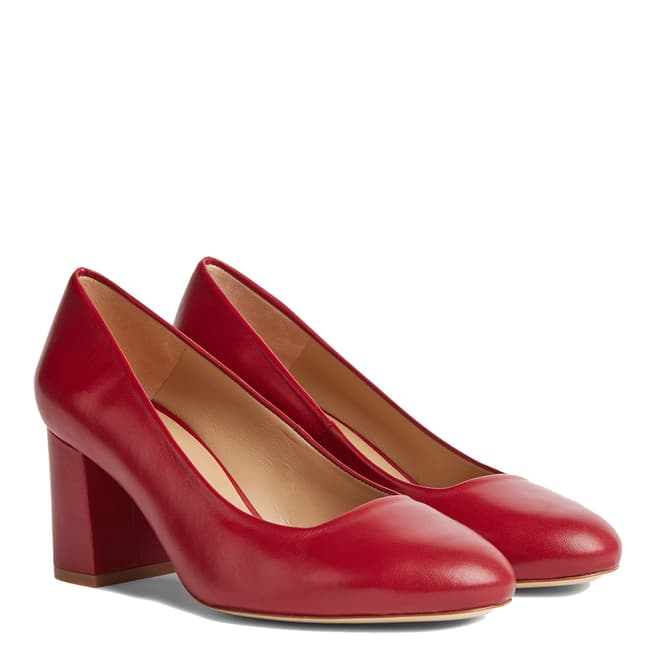 Hobbs London Red Lucy Suede Court Shoes