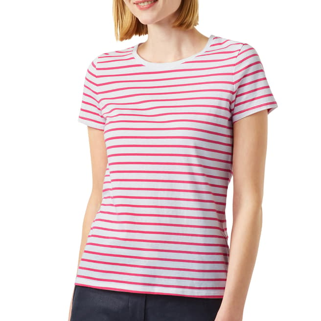Hobbs London White Pixie Stripe Cotton T-Shirt