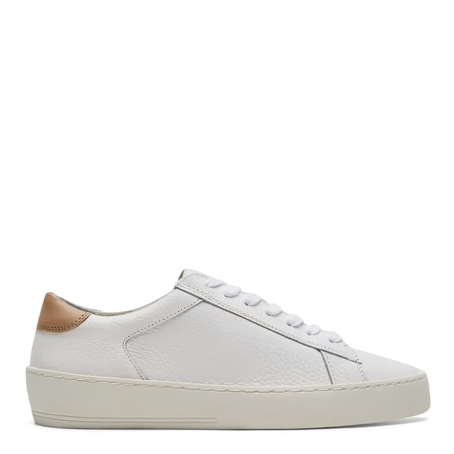 Mango White Lace Up Leather Sneakers