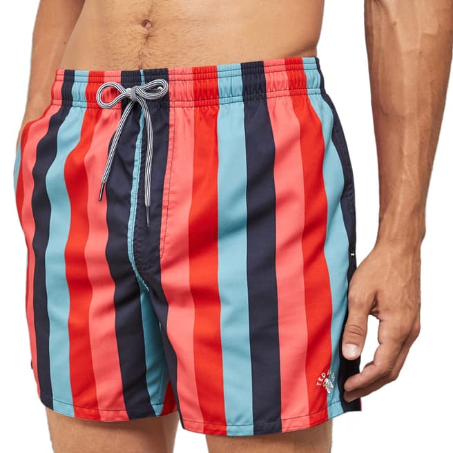 Ted Baker Multi Popon Vertical Stripe Swim Short