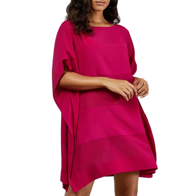 Ted Baker Bright Pink Evve Square Panelled Cover Up