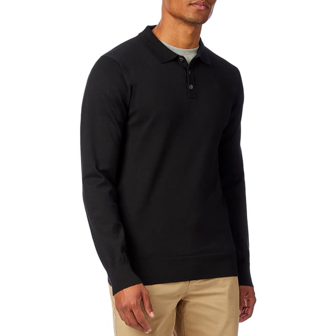 Gianni Feraud Black Long Sleeve Polo Shirt