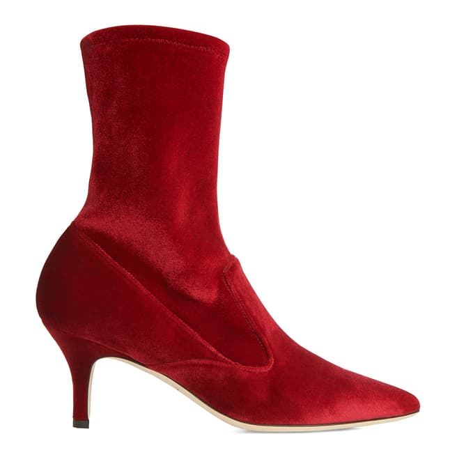 L K Bennett Roca Red Lou Ankle Boots