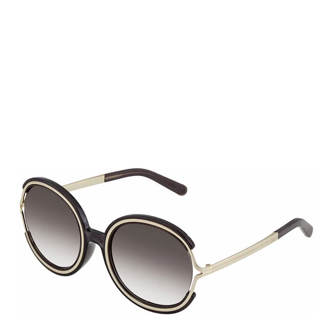 Chloe Women's Grey/Gold Round Sunglasses 55mm