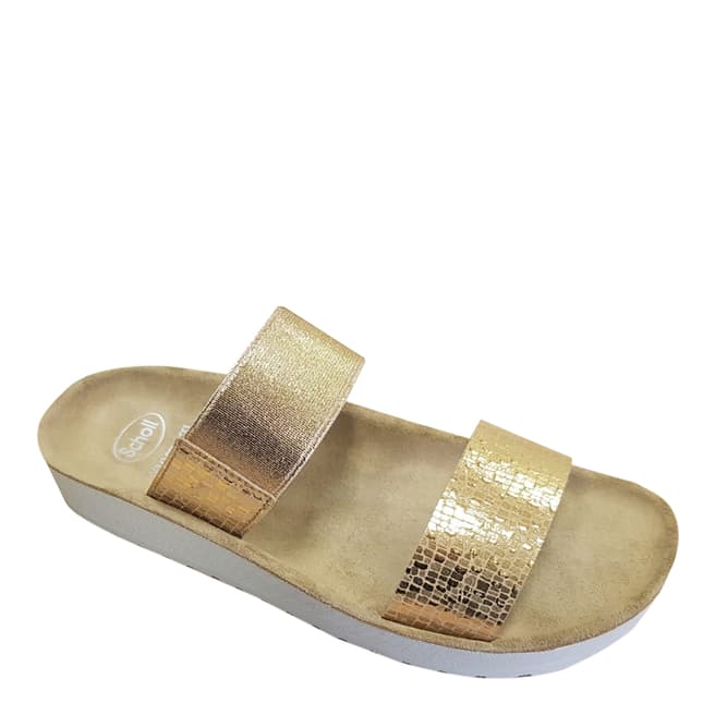 Scholl Gold Gaia Double Strap Footbed