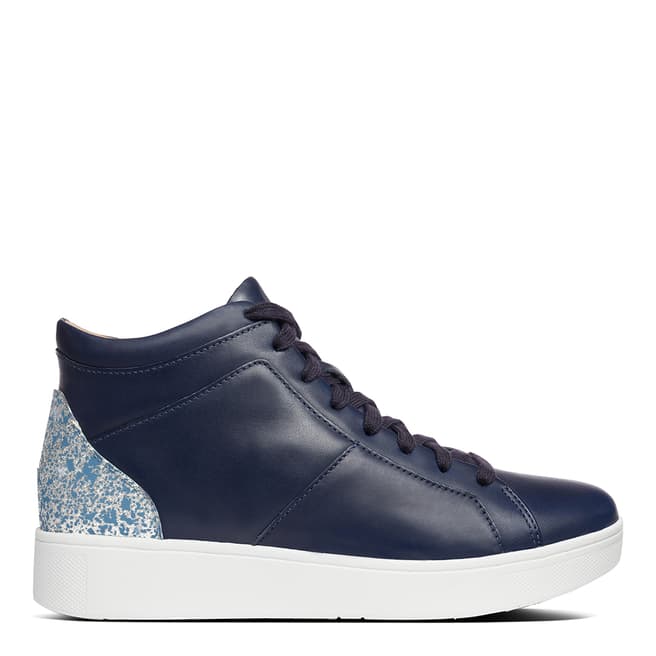 FitFlop Maritime Blue Rally Glitter High-Top Sneakers