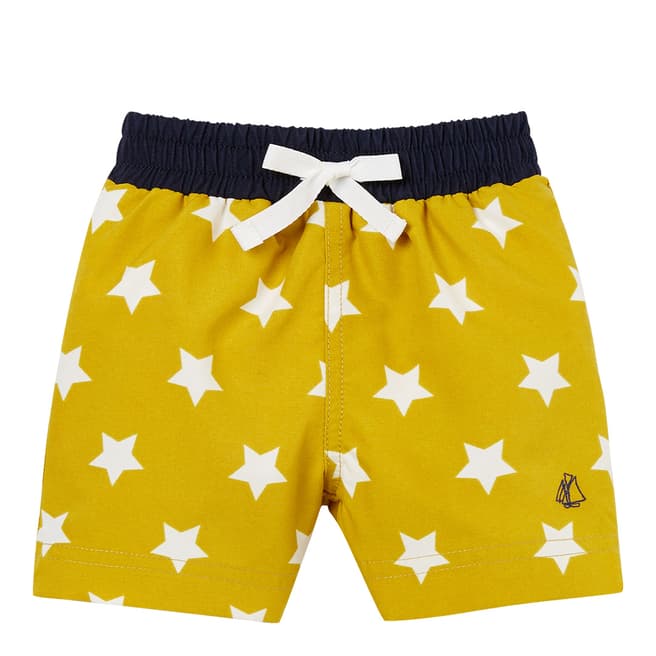 Petit Bateau Baby Boy's Yellow Printed Beach Shorts