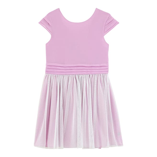 Petit Bateau Kid's Girl's Pink Crepe And Tulle Formal Dress