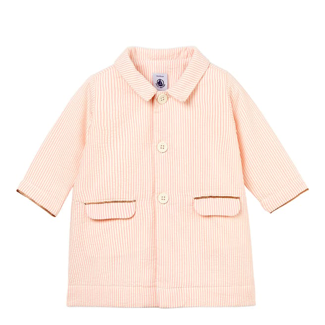 Petit Bateau Baby Girl's Pink Striped Coat
