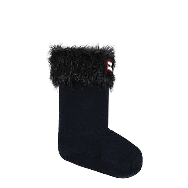 Hunter Black Faux Fur Boot Socks