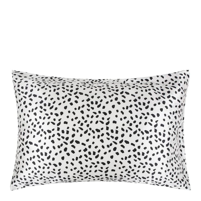 Cocoonzzz Mulberry Silk Dash Pillowcase, Black/White