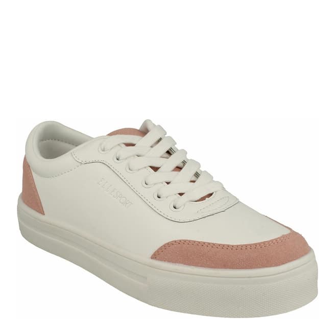 Elle Sport White/Pink Glitter Sneakers