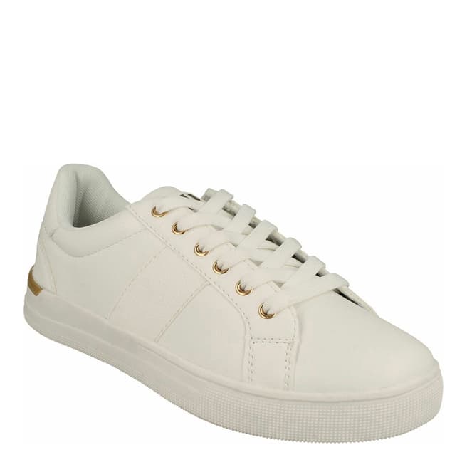 Elle Sport White Lace Up Sneakers
