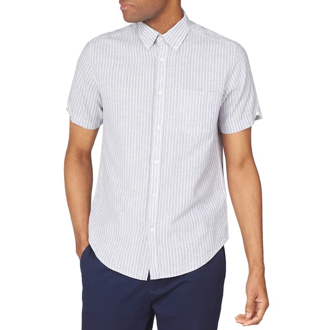 Ben Sherman Grey Linen Oxford Shirt