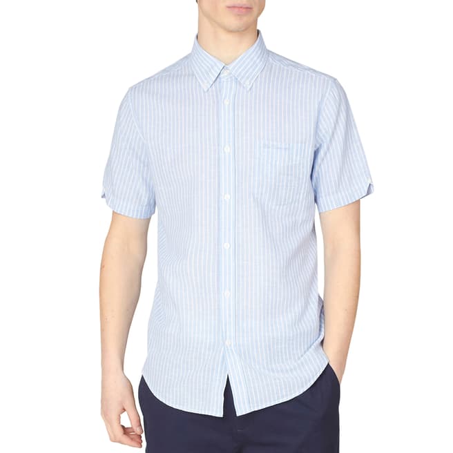Ben Sherman Blue Linen Oxford Shirt