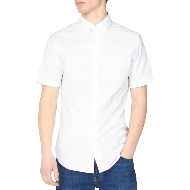 Ben Sherman White Cotton Oxford Shirt 