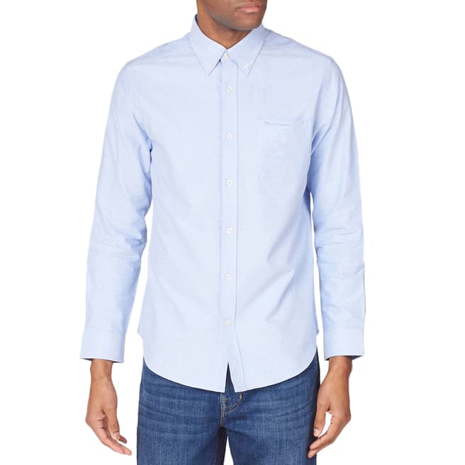 Ben Sherman Blue Cotton Oxford Shirt 