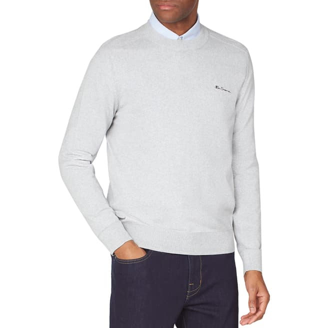 Ben Sherman Grey Marl Cotton Sweatshirt